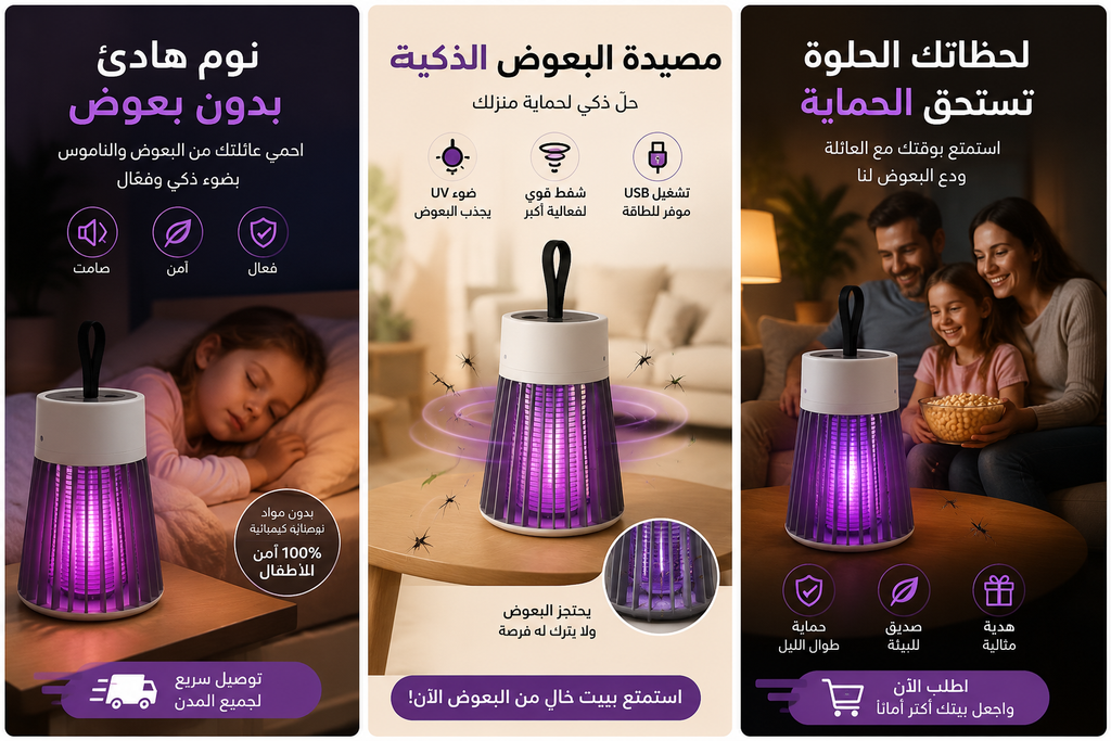 جهاز صيد البعوض الكهربائي - هدوء وأمان لعائلتك